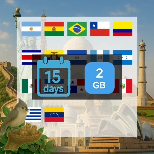 Latin America - 2 GB - 15 Days