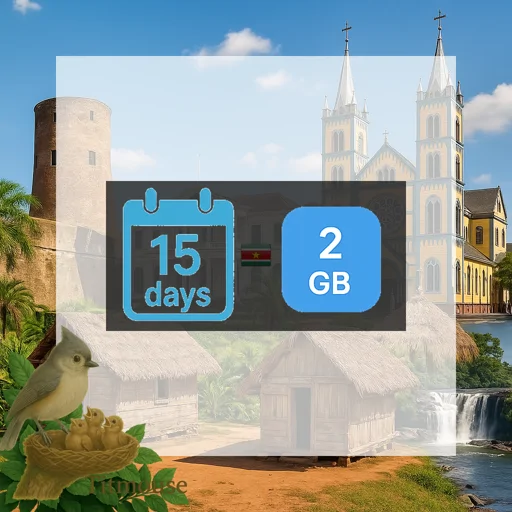 Suriname - 2 GB - 15 Days