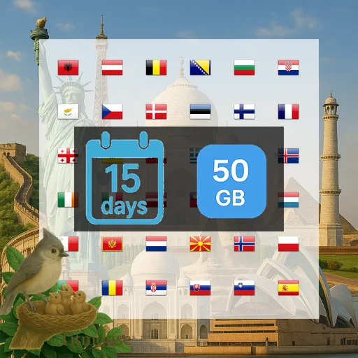 Europe - 50 GB - 15 days
