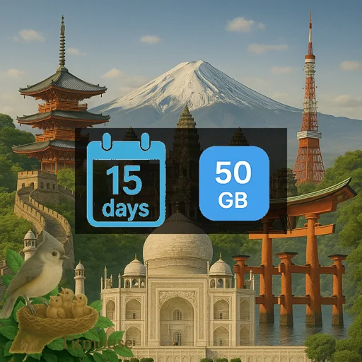 Asia - 50 GB - 15 days