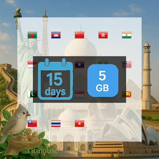 Asia - 5 GB - 15 days
