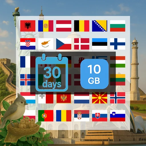 Europe - 10 GB - 30 Days