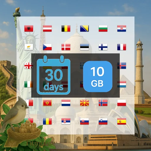 Europe - 10 GB - 30 days