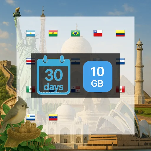 Latin America - 10 GB - 30 days