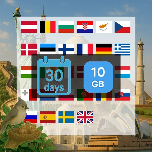 European Union and United Kingdom - 10 GB - 30 Days