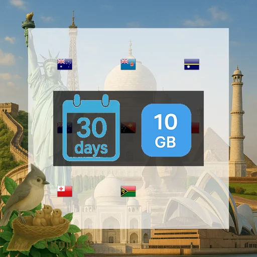 Oceania - 10 GB - 30 Days