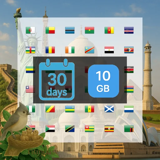 Africa - 10 GB - 30 days