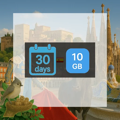 Spain - 10 GB - 30 days