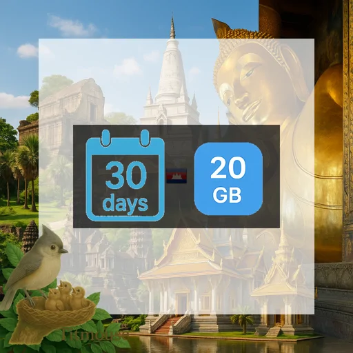 Cambodia - 20 GB - 30 Days