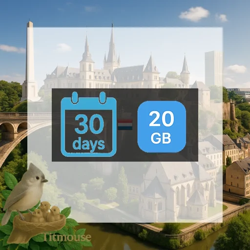 Luxembourg - 20 GB - 30 Days