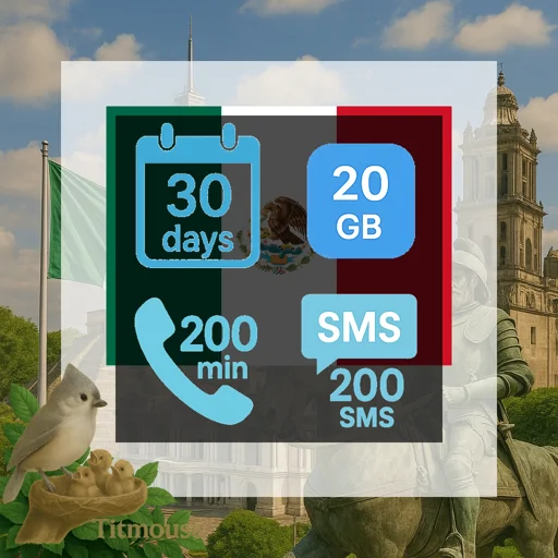 Mexico - 20 GB - 200 SMS - 200 Mins - 30 Days