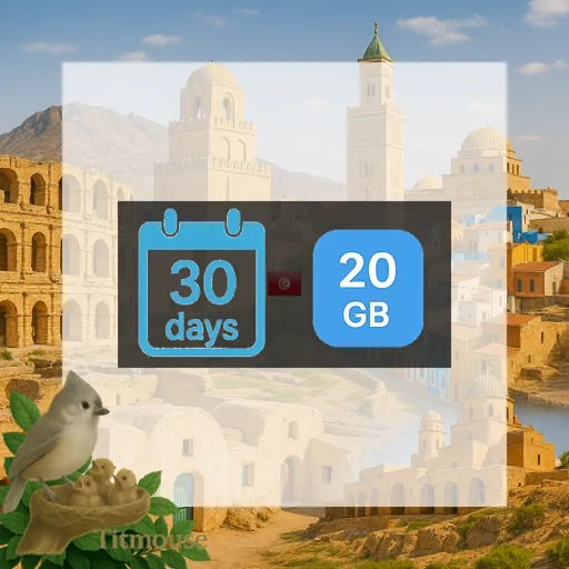 Tunisia - 20 GB - 30 days