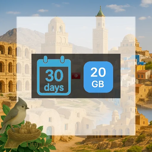 Tunisia - 20 GB - 30 days