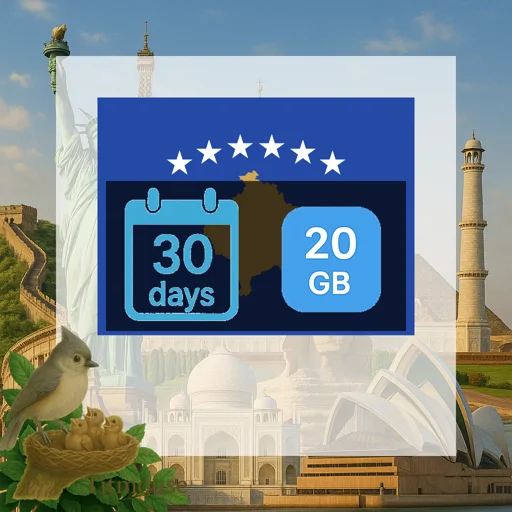 Kosovo - 20 GB - 30 Days