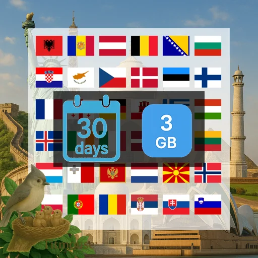 Europe - 3 GB - 30 Days