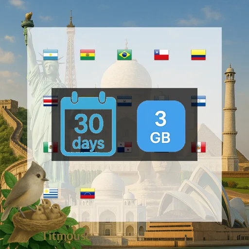 Latin America - 3 GB - 30 days