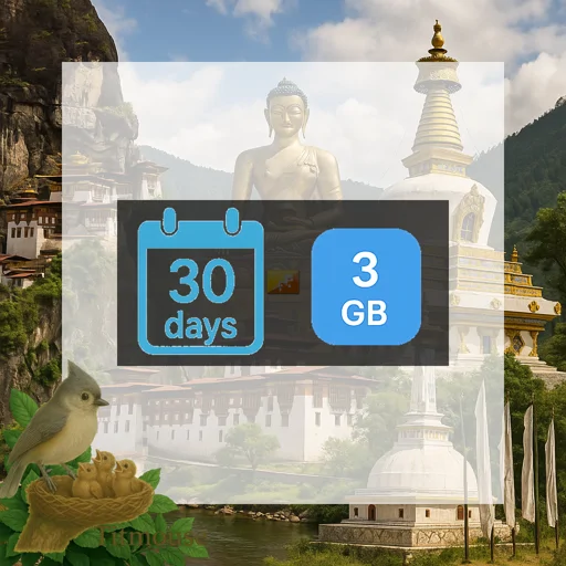 Bhutan - 3 GB - 30 Days
