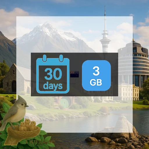 New Zealand - 3 GB - 30 Days