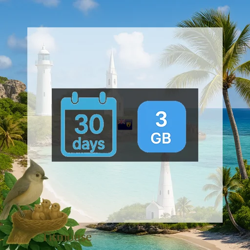 Turks and Caicos Islands - 3 GB - 30 Days
