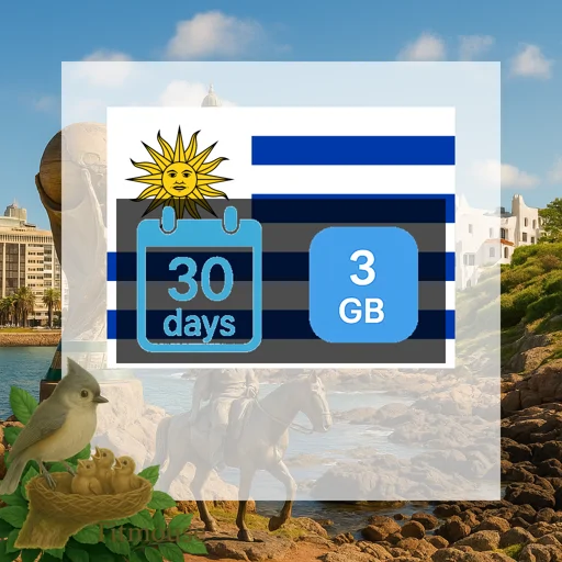 Uruguay - 3 GB - 30 Days