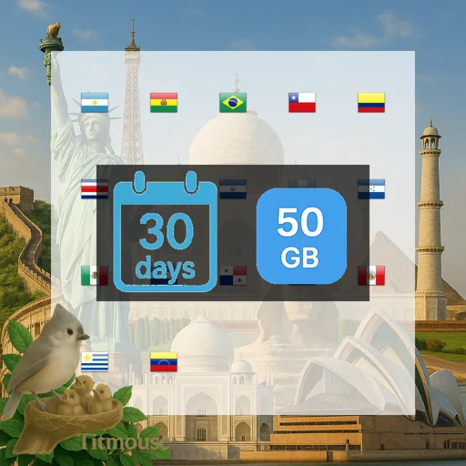 Latin America - 50 GB - 30 days