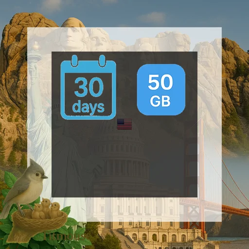 United States - 50 GB - 500 SMS - 500 Mins - 30 days
