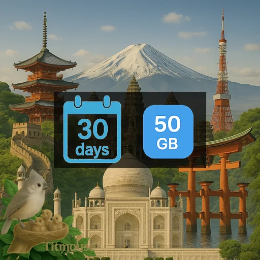 Asia - 50 GB - 30 days
