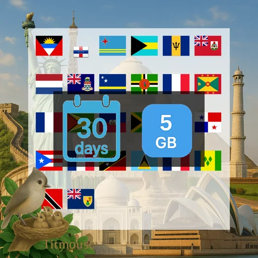 Caribbean Islands - 5 GB - 30 Days