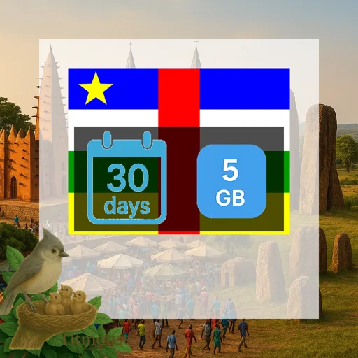 Central African Republic - 5 GB - 30 Days