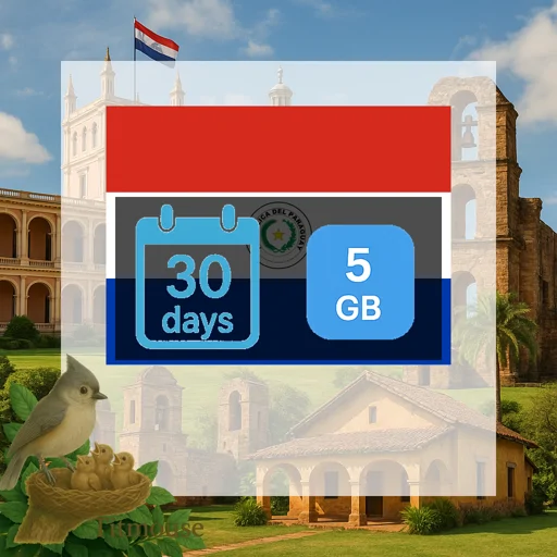 Paraguay - 5 GB - 30 Days