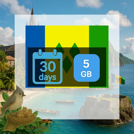 Saint Vincent and the Grenadines - 5 GB - 30 Days