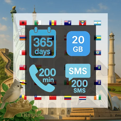 Discover Global - 20 GB - 200 SMS - 200 Mins - 365 days