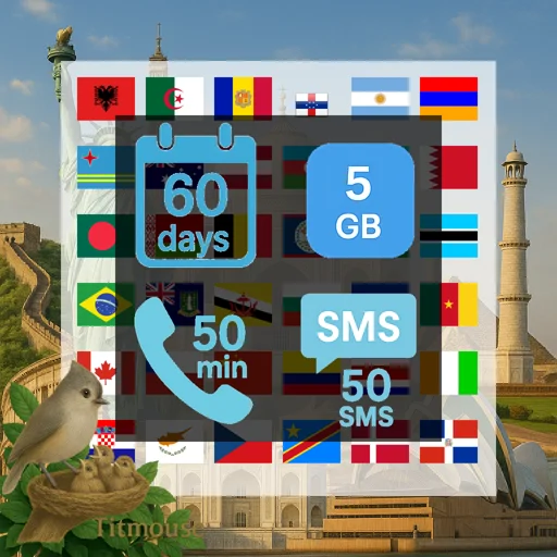 Discover Global - 5 GB - 50 SMS - 50 Mins - 60 Days