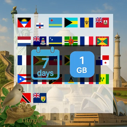Caribbean Islands - 1 GB - 7 Days