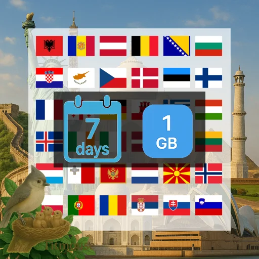 Europe - 1 GB - 7 Days