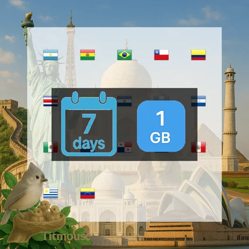 Latin America - 1 GB - 7 days