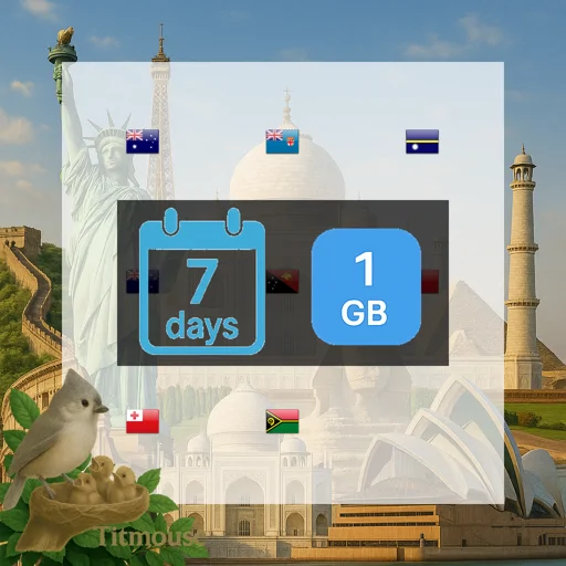 Oceania - 1 GB - 7 Days