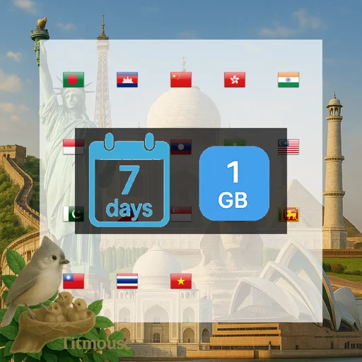 Asia - 1 GB - 7 days