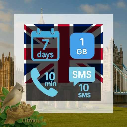 United Kingdom - 1 GB - 10 SMS - 10 Mins - 7 Days