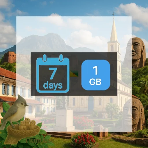 French Guiana - 1 GB - 7 days