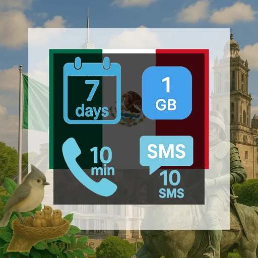 Mexico - 1 GB - 10 SMS - 10 Mins - 7 Days