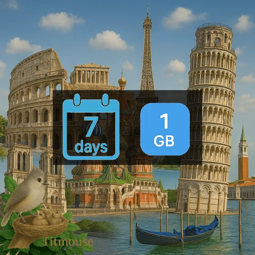 European Union and United Kingdom - 1 GB - 7 Days