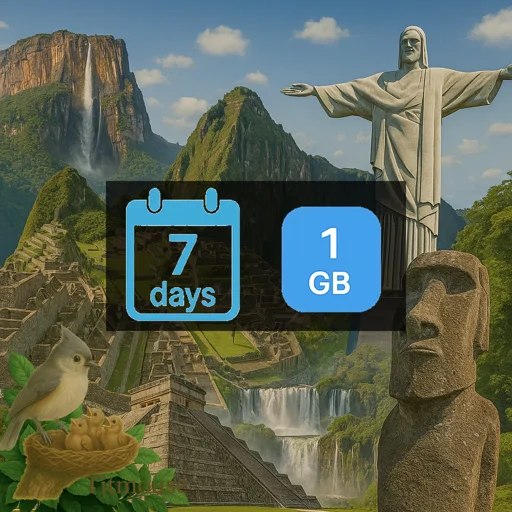 Latin America - 1 GB - 7 Days