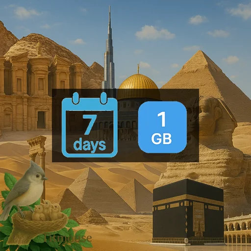 Middle East and North Africa - 1 GB - 7 Days
