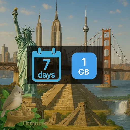 North America - 1 GB - 7 days