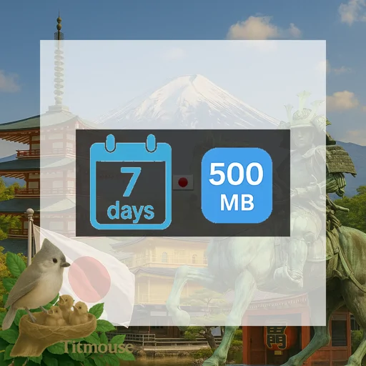 Japan - 500 MB - 7 days