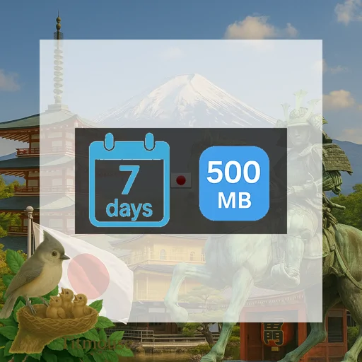 Japan - 500 MB - 7 days