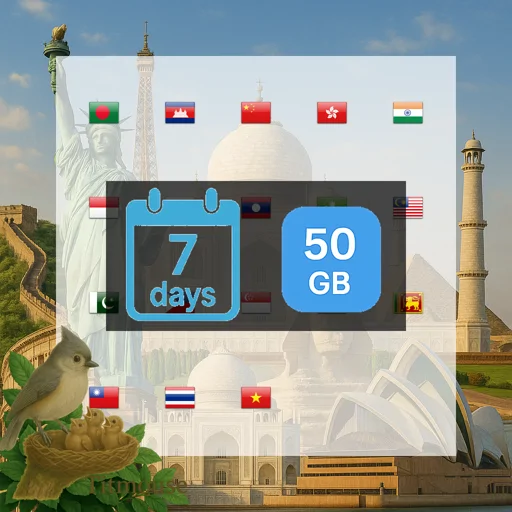 Asia - 50 GB - 7 days