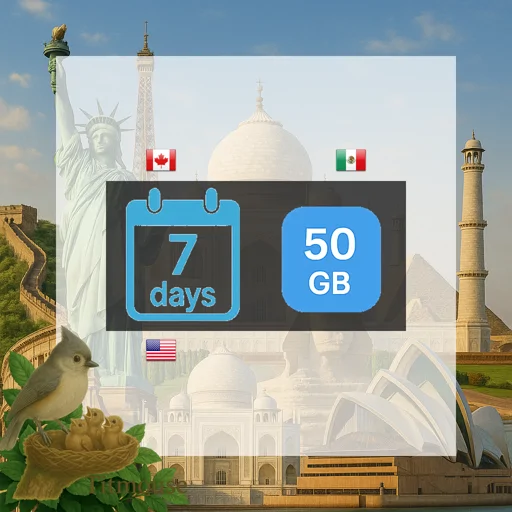 North America - 50 GB - 7 days