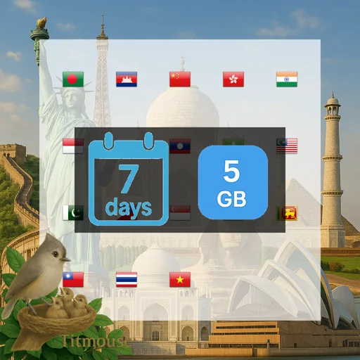 Asia - 5 GB - 7 days